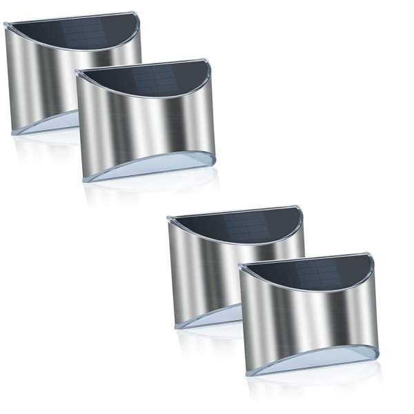 Solcellslampor för utomhus, LED-solcellslampor för vägg, 4-pack