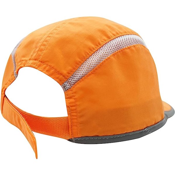 Vikbar sporthatt i mesh med reflekterande ränder och ventilerande visir