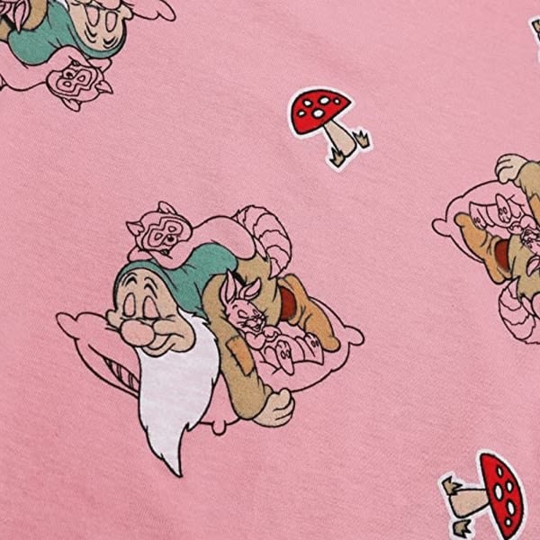 Snow White and the Seven Dwarfs Damer/Damer Sleepy Long Pyjamas Pink/Hvid/Rød M