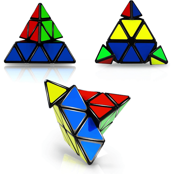 Pyraminx Speed ​​​​Puslespil 3x3, Triangulær Pyramid Magic Cube Mag