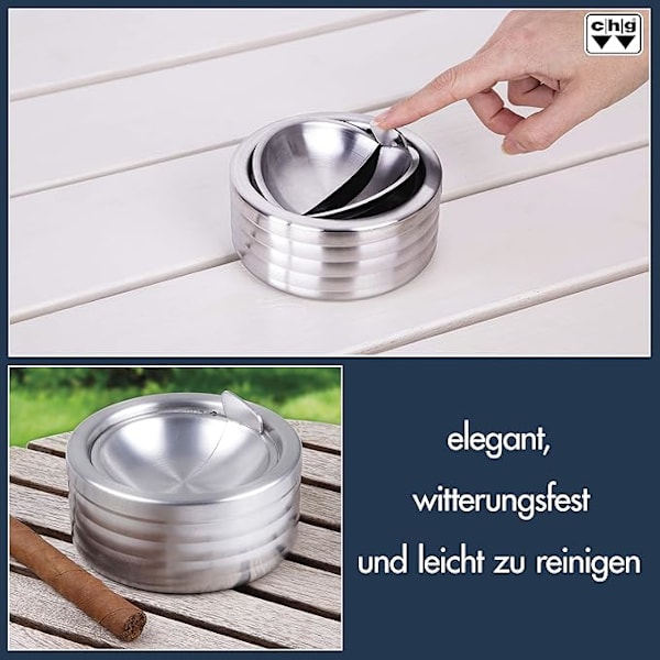 Askebæger, vejrbestandig, kreativ askebæger i rustfrit stål