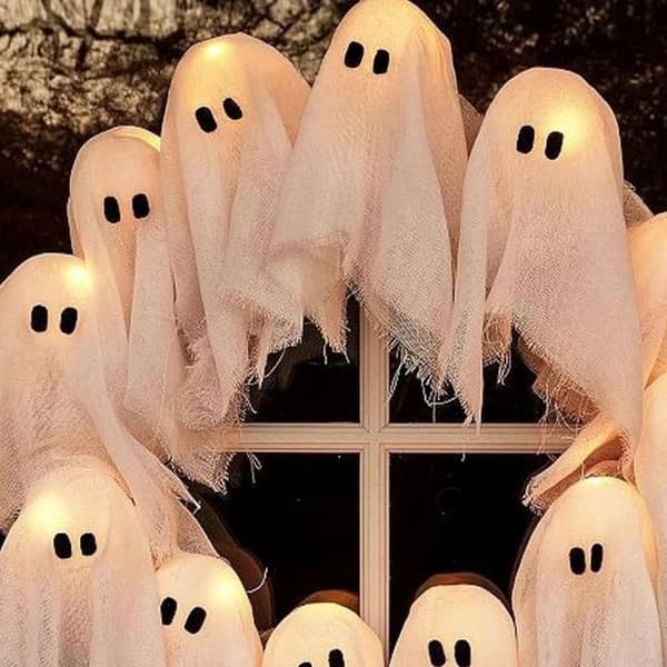 Halloween Spøgelseshængende Dekoration med LED-lys og Aromaterapi, Indendørs Festlig Pynt With lights