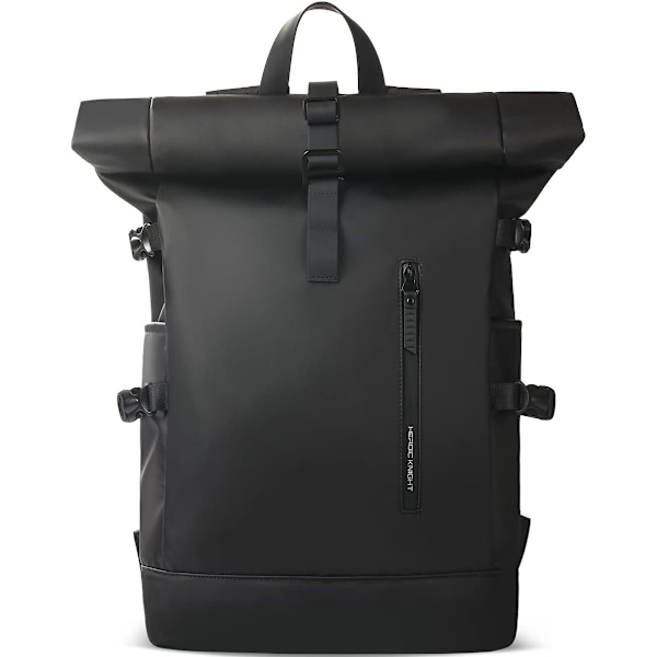 Roll Top Ryggsäck Stor Laptop Ryggsäck 17' USB-port Vattentät Stöldskyddsryggsäck Resor Vandring Camping College Skolarbete-XF3-
