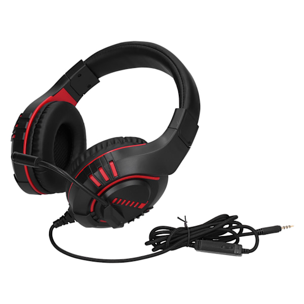 M205 Trådbundet Gaming Headset med Mikrofon 3,5 mm Jack Brusreducerande Gaming Headset för PS4 Röd 0.3