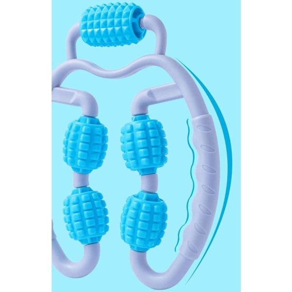 Muscle Roller Exercise Roller Massage Clip Muscle Roller Calv Massage Device - Blue