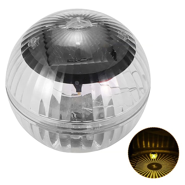 Solar Floating Pool Light IP44 Vanntett Solar Powered Dam Glow Globe Lights LED Glow Ball Lamp Decoration (Varmt lys)]