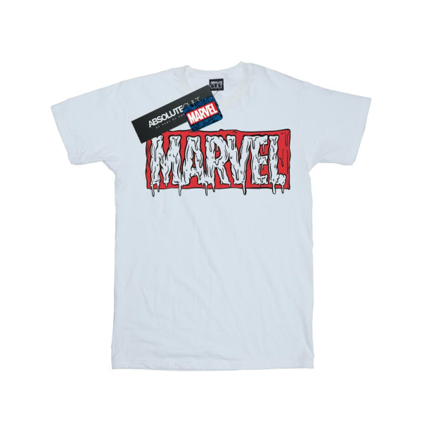 Marvel Womens/Ladies Drip Logo Cotton Boyfriend T-Shirt M Hvit Hvit M