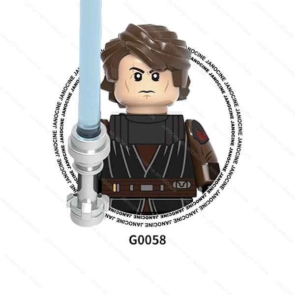 SW Rymdkriget Darth Mini Actionfigurer Klonsoldat Droider Jedi Anakin Skywalker Byggklossar i Plast Set Barnpresent G0058-Anakin Skywalker