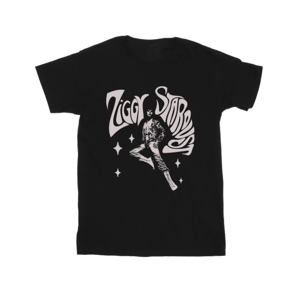 David Bowie Girls Ziggy Pose bomull T-shirt 12-13 år Svart Svart 12-13 år
