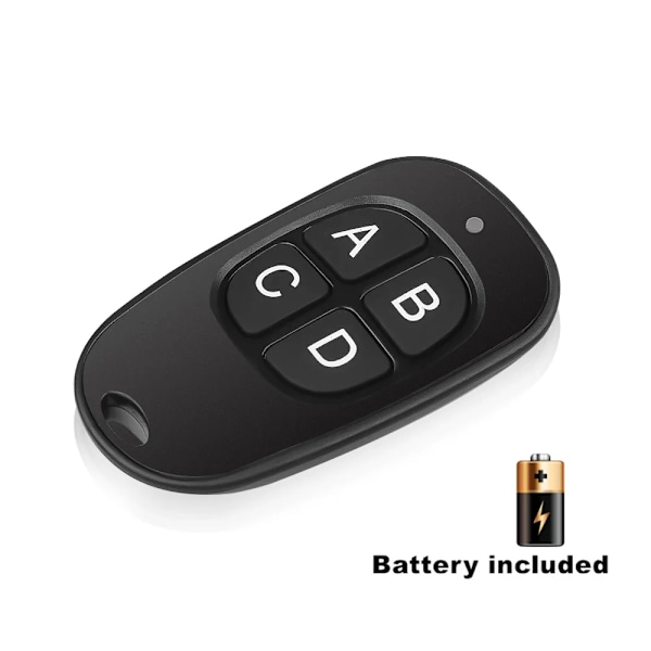 433MHz Universell Fjärrkontroll Kopiering Kloning Garageports Fjärrkontroll Duplikator Nyckelring Trådlös 4 Knappar Kloning Elektrisk Grind Black