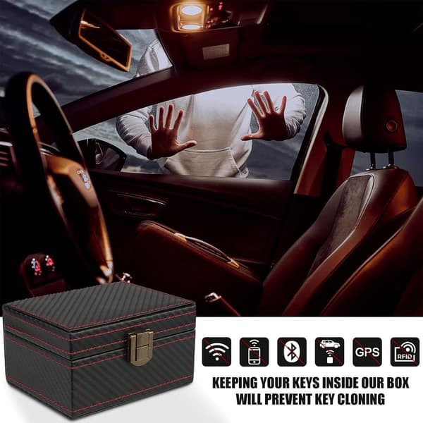 RFID Bilnyckelskydd Faraday Box Stöldskydd Signalblockerare Present Black