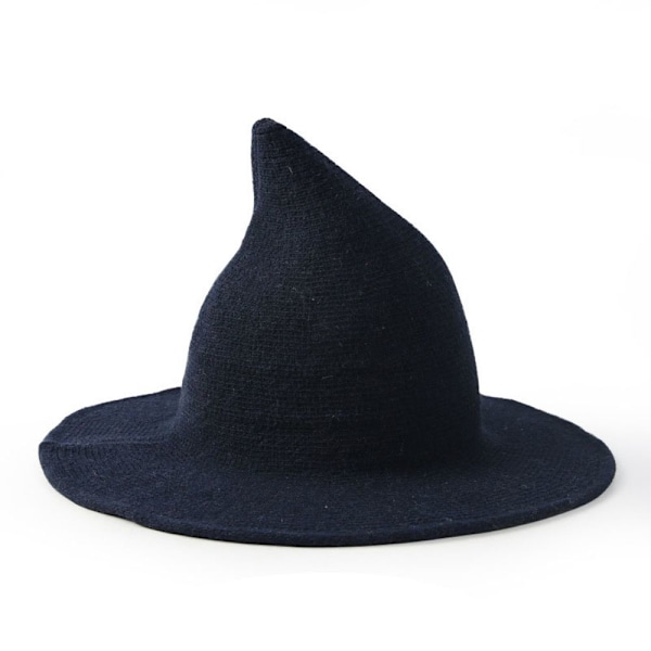 Halloween Hexehat i Fåreskind Navy