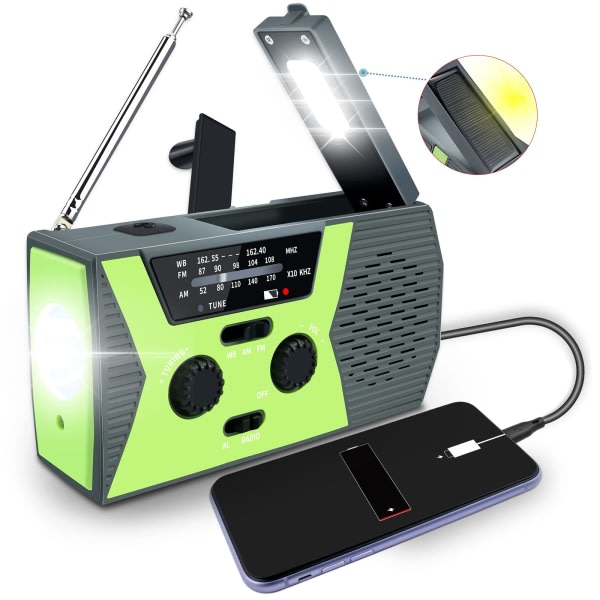 Radio World Receiver - Överlevnadsutrustning - Solar Radio Crank Em
