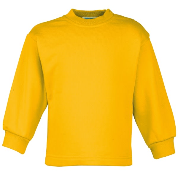 Maddins Baby Unisex farvet førskole sweatshirt med rund hals Sunflower 24-30