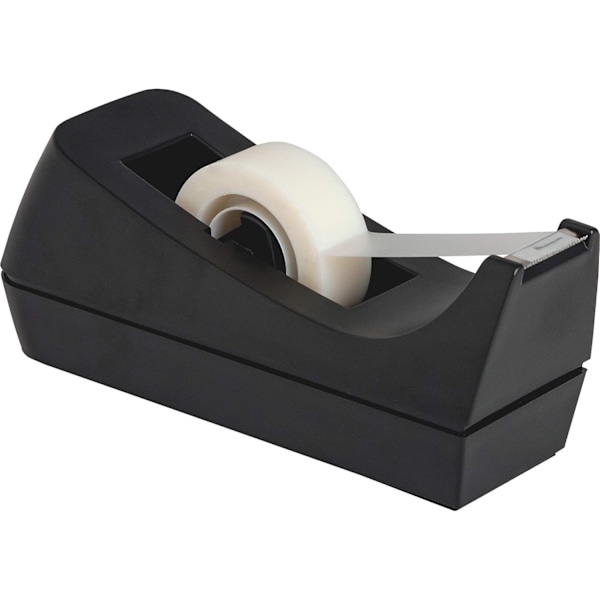 Tejpdispenser för skrivbord - halkfri bas - viktad tejprulledispenser - perfekt för kontor, hem, skola (tejp ingår ej) - (2-pack)