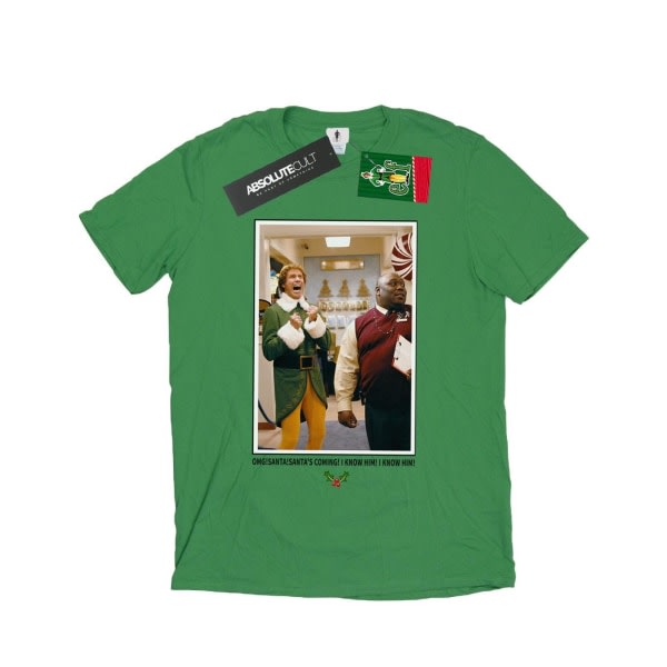 Elf Herre OMG Santa Photo T-Shirt M Irish Green M