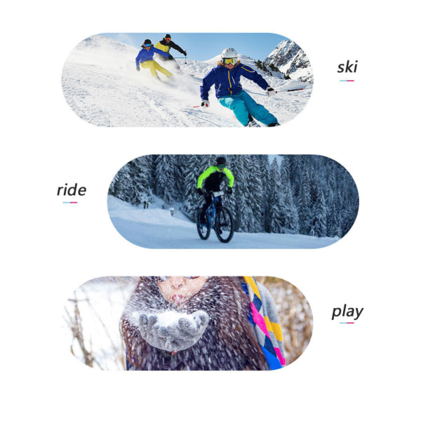 Winter Ski Snow Hansker, varme hender, riktig mønster, rosa