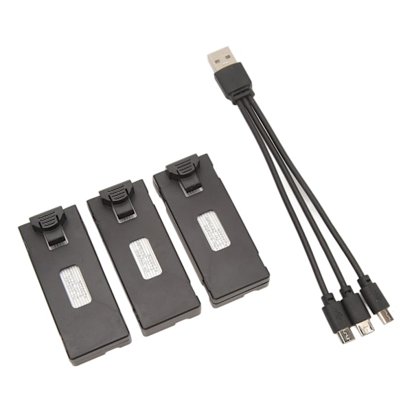 3 stk. RC Fly Litium Batterisæt til E88 E88Pro LS E525 E525Pro 3.7v 2600mah