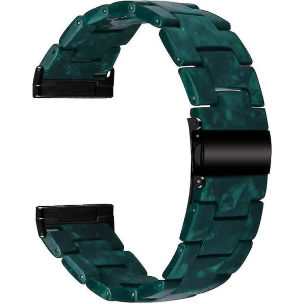 Ersättningsarmband Fashion Resin Watch Band kompatibelt med Fitbit Sense Versa 3 (mörkgrön)