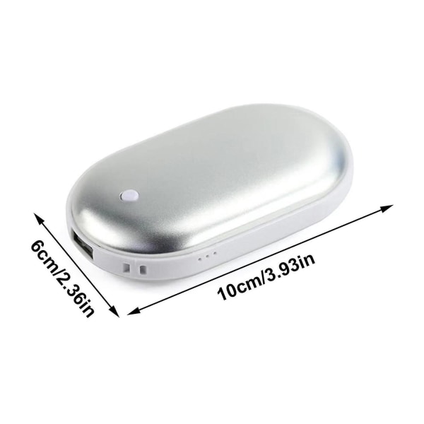 2 stk U-miss Genopladelige Håndvarmere Magnetisk USB