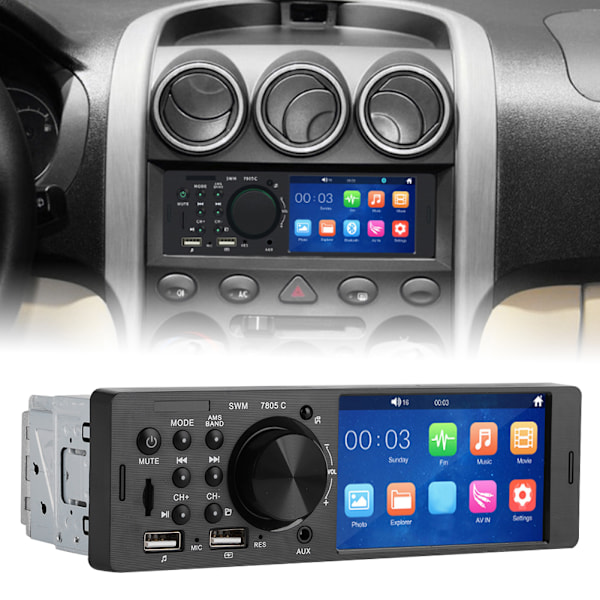 4 tuuman auton Bluetooth MP5 HD -kosketusnäyttö Stereo FM-radiomusiikkisoitin 12V-XF10- 0.5
