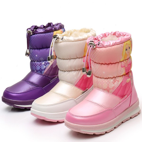Vanntette vinterstøvler for jenter rosa 186mm