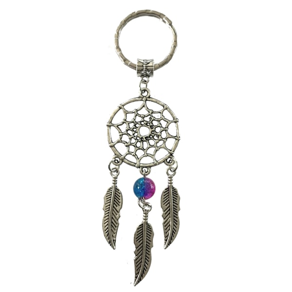 Nøglering Drømmfänger ROSA/BLÅ Mandala Buddhisme New Age multicolor