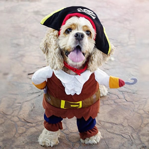 Pet Dog Costume Pirates of The Caribbean Style kattdräkter (S)