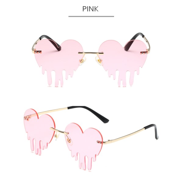 Sydän aurinkolasit Holiday Glasses Funny Party Glasses Pink