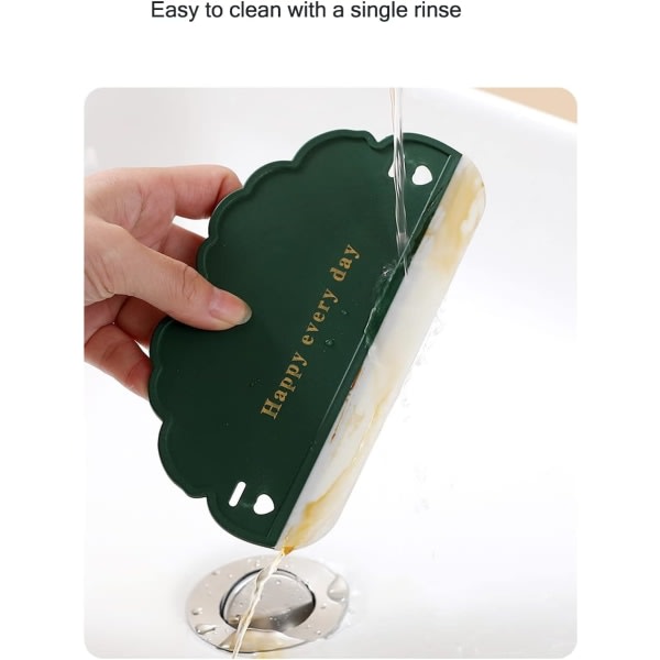 Creative molntorkare badeværelsesspegel tørre toiletbänk rengøringsborste mini glastorkare (grøn)