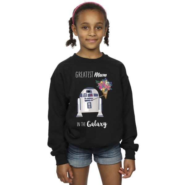 Star Wars Girls R2D2 Greatest Mum Sweatshirt 3-4 år Sort 3-4 år