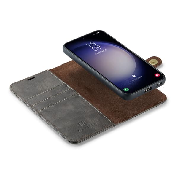 DG MING 2-i-1 Magnet Plånboksfodral för Samsung Galaxy S26 - Grå grå gray