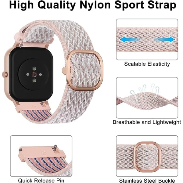 Lämplig til Apple Watch iWatch1234567, 38/40/41 mm armbånd, justerbart elastisk ur i nylon, sportsarmbånd til Apple Watch iWatch1234567