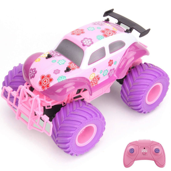 Radio-ohjattava Auto Tytöille 2.4GHz Söpö Vaaleanpunainen Lila Radio-ohjattava Kiipeilyauto Latautuva Maastoauto Leikki Pink ja Purpl