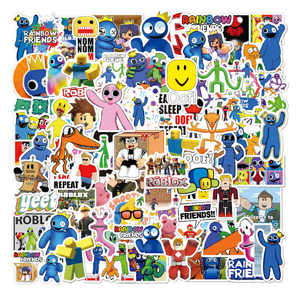 100 regnbuevenner klistermærker roblox regnbuevenner skateboard bagage doodle klistermærker 50pcs