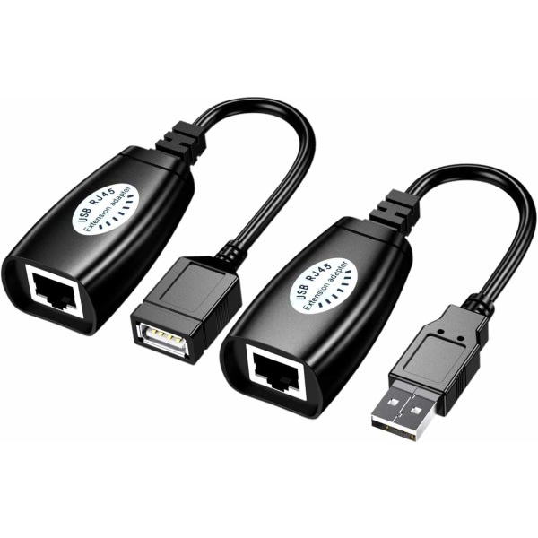 USB-forlenger 50 meter USB-forlengningssignalforsterker usb2.0 til RJ45 nettverksförlengare