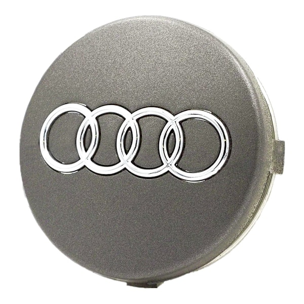 4-pak - Audi Centrumkåpor / Hjulnav Emblem - B 58 Silver 60 mm