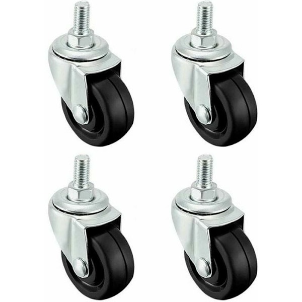 4 kpl 40 mm kumiren pyöriä M8 kierteellä
