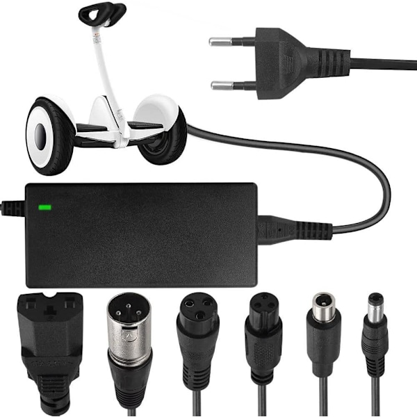 42V 2A Batteriladdare DC5.5x2.5 Snabbladdning Universell för 36V Litiumbatteri 100-240V EU-kontakt