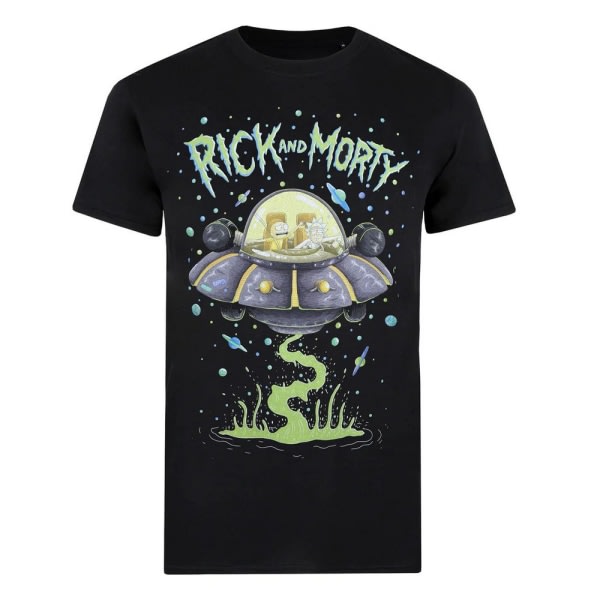 Rick And Morty Herre UFO T-skjorte XL Svart XL