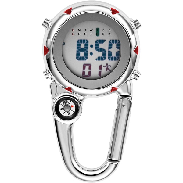 Multifunksjonell Quartz Watch Luminous Face Fob Digital Watch