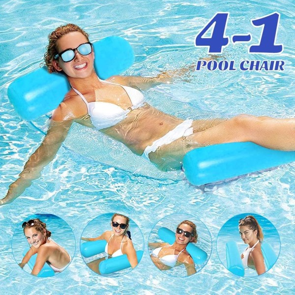 Uppblåsbar simsäng Vattenhängmatta 4-i-1 Lounge Chair Pool