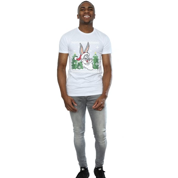 Looney Tunes Herr Bugs Bunny Jul Fair Isle T-shirt L Vit White L