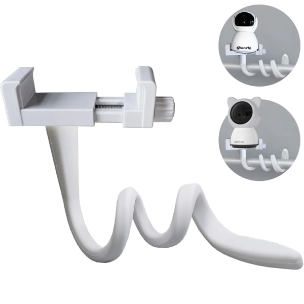 Universal Baby Monitor Holder Lengre Hvit Fleksibel Silikon Baby Kamera Stativ