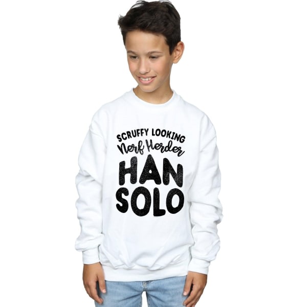 Star Wars Boys Han Solo Legends Tribute Sweatshirt 5-6 år Wh Hvid 5-6 år