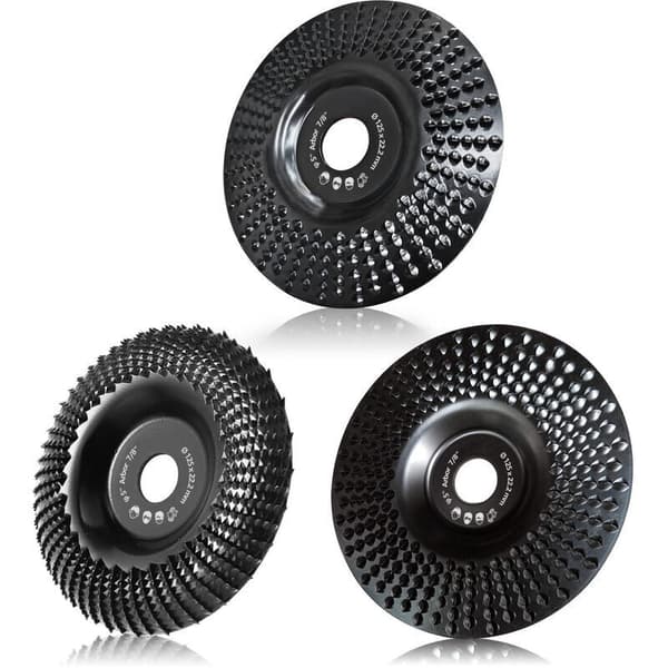 Wood Disc Grinder 125 mm, 3 grinding discs for shaping, grinding and cutting. Wheel for angle grinder-FF-