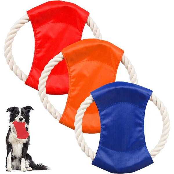 3 st Dog Frisbee Hund Flying Disc Lelu Lemmikkien puruluut för hundar