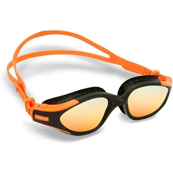 Simglasögon - UV-polariserade simglasögon för vuxna för män och kvinnor, brett synfält, justerbart, anti-dimma, inget läckage, orange