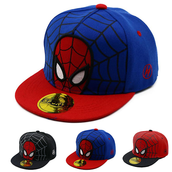 Lasten Baseball-lippis Disney Anime Cartoon Spiderman Hatt Black Red
