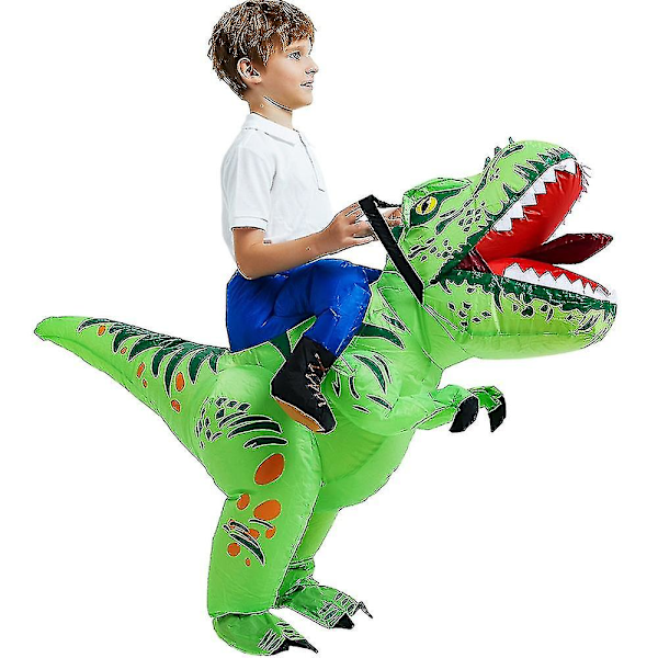 Barn T-rex Dinosaur Uppblåsbar Kostym Barn Anime Purim Halloween Jul Fest Cosplay Kostymer Klänning Dräkt För Pojkar Flickor barnstorlek 8 barnstorlek 8